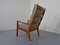 Mid-Century Danish Teak Senator Lounge Chair & Ottoman by Ole Wanscher for Poul Jeppesen, 1960s, Set of 2 8