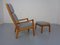 Mid-Century Danish Teak Senator Lounge Chair & Ottoman by Ole Wanscher for Poul Jeppesen, 1960s, Set of 2, Image 3