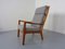 Mid-Century Danish Teak Senator Lounge Chair & Ottoman by Ole Wanscher for Poul Jeppesen, 1960s, Set of 2, Image 6