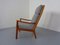 Mid-Century Danish Teak Senator Lounge Chair & Ottoman by Ole Wanscher for Poul Jeppesen, 1960s, Set of 2 7
