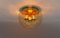 Lampada da incasso a tre luci in vetro ambrato, Germania, anni '60, Immagine 3