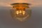Lampada da incasso a tre luci in vetro ambrato, Germania, anni '60, Immagine 6