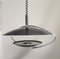 Large Mid-Century Scandinavian Modern Black Metal Pull Down Hanging Lamp, 1970s 6