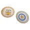 French Faience Plate in Yellow and Blue, Set of 2 1