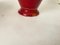 Vase Urnes en Cobalt Rouge avec Poignées en Céramique et Décorations Dorées, Set de 2 3