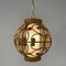 Mid-Century Spanish Botanical Rattan Wicker Pendant, 1950s 4