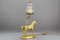 Lámpara de mesa francesa de bronce con escultura de caballo, años 50, Imagen 8