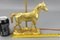 Lámpara de mesa francesa de bronce con escultura de caballo, años 50, Imagen 18
