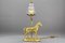 Lámpara de mesa francesa de bronce con escultura de caballo, años 50, Imagen 5