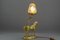 Lámpara de mesa francesa de bronce con escultura de caballo, años 50, Imagen 13