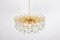 Gilt Brass and Crystal Chandelier by Palwa, 1970s 8