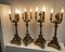 Antique Empire Style Lacquered and Gilded Wood Candlesticks, 1890, Set of 4 3
