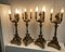 Antique Empire Style Lacquered and Gilded Wood Candlesticks, 1890, Set of 4, Image 3