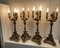 Antique Empire Style Lacquered and Gilded Wood Candlesticks, 1890, Set of 4, Image 4