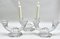Candelabros belgas de cristal de Val Saint Lambert, años 30. Juego de 3, Imagen 4
