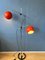 Rote Vintage Space Age Stehlampe mit Augapfel, 1970er 5