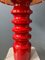 Large Mid-Century Space Age Red Flower Ceramic Table Lamp, 1970s, Image 8