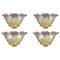 Wall Sconces in Gold, 1980, Set of 4 1