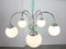 Mid-Century Italian Chrome and Opaline Chandelier 8