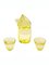 Jarra de agua y vasos Mid-Century moderna en amarillo limón, años 60. Juego de 3, Imagen 1