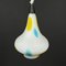 Mid-Century Multicolor Opaline Murano Glass Pendant Lamp from Stilnovo, Italy, 1950s, Image 12