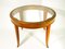 Italian Round Wood and Glass Coffee Table, 1940s 3