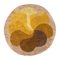 Orange and Brown Round Flower Desso Rug, 1970s 1