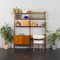 Scandinavian Ergo Free Standing Home Office Shelving Unit with Desk by John Texmon, Norway, 1960s 2