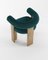 Collector Modern Cassette Chair in Bouclé Ocean Blue by Alter Ego 4