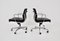 Schwarze EA217 Soft Pad Chairs von Charles & Ray Eames für Herman Miller, 1970er, 2er Set 6