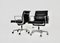EA217 Black Soft Pad Chairs by Charles & Ray Eames for Herman Miller, 1970s, Set of 2, Image 3