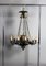 Lámpara de araña vintage de bronce, Imagen 9