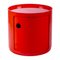 Red Round Cabinet by Anna Castelli for Kartell, 1970s 1