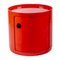 Mueble redondo rojo de Anna Castelli para Kartell, años 70, Imagen 2