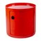 Red Round Cabinet by Anna Castelli for Kartell, 1970s 2