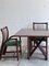 Italian Dining Chairs and Table in Rattan, 1970s, Set of 5 3