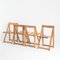 Trieste Folding Chairs attributed to Aldo Jacover for Bazzani. Italy, 1970s, Set of 4 3