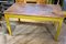Yellow-Painted Farm Table, 1950s 3