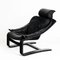 Kroken Armchair in Curved Wood and Leather by Ake Fribytter for Nelo, Sweden, 1980s 1
