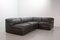 Modular Jeep Sofa in Grey Leather, 1970s, Set of 4 1