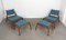 German Lounge Chair with Ottoman in Oak by PGH Erzgebirge, 1960s, Set of 2, Image 5