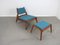 German Lounge Chair with Ottoman in Oak by PGH Erzgebirge, 1960s, Set of 2 4