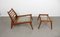 German Lounge Chair with Ottoman in Oak by PGH Erzgebirge, 1960s, Set of 2, Image 32