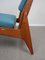 German Lounge Chair with Ottoman in Oak by PGH Erzgebirge, 1960s, Set of 2, Image 15