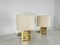 Italian Table Lamps in Brass and Fabric, 1970s, Set of 2 6