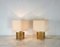 Italian Table Lamps in Brass and Fabric, 1970s, Set of 2, Image 3