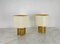 Italian Table Lamps in Brass and Fabric, 1970s, Set of 2, Image 1