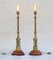 Arts and Crafts Neogotische Lampen aus Messing, 1900, 2er Set 6