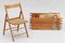 Vintage French Beech Folding Chairs, 1970s, Set of 6 8