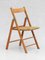 Vintage French Beech Folding Chairs, 1970s, Set of 6, Image 5